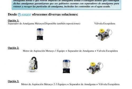 Nueva normativa sobre la separación de amalgama 001