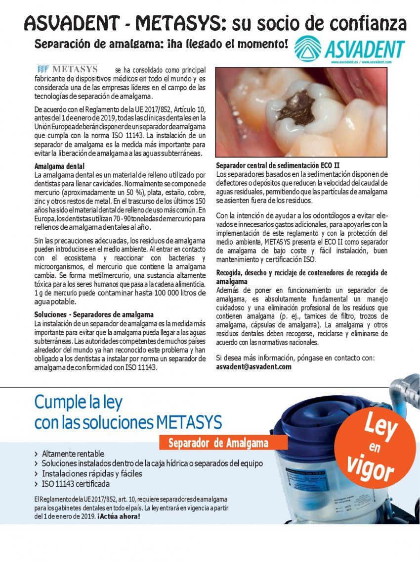 AMALGAMA METASYS ASVADENT 001 AMALGAMA METASYS ASVADENT 001